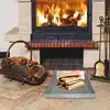 Fireplace Ash Tray Pan Ember Holder Steel With Screw Pack Rust-Resistant Home Fire Place Accessories Adjustable Collection Tool 4