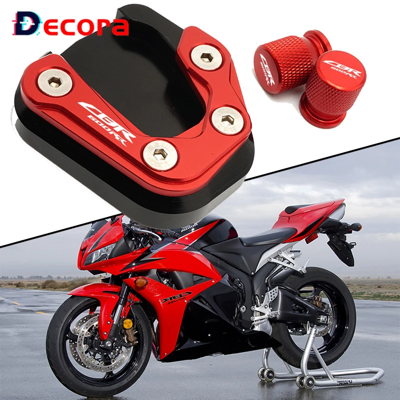 

Для HONDA CBR600RR CBR 600 RR 2013 2014 2015 мотоциклетные колпачки клапанов шин с ЧПУ и удлинительная опорная пластина подставка боковая подставка