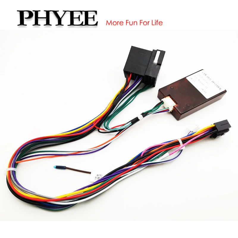 ISO Cable Adapter CAN Bus Decoder Box 16 Pin Plug Connector Car Android