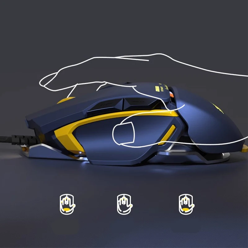 James Donkey 325S Wired Mechanical Gaming Mouse 5000dpi Macro Program Ergonomic Mouse Pmw3325 Rgb Dpi Adjustment Office