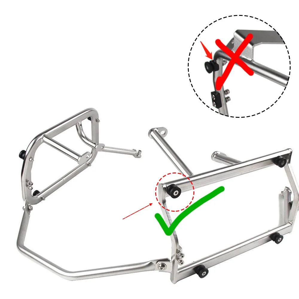 Universal Motorcycle Side Luggage Case Fasteners Trunk Pannier Screw Spacers Bolts Frame Mount Bracket Accessories For flat Tube