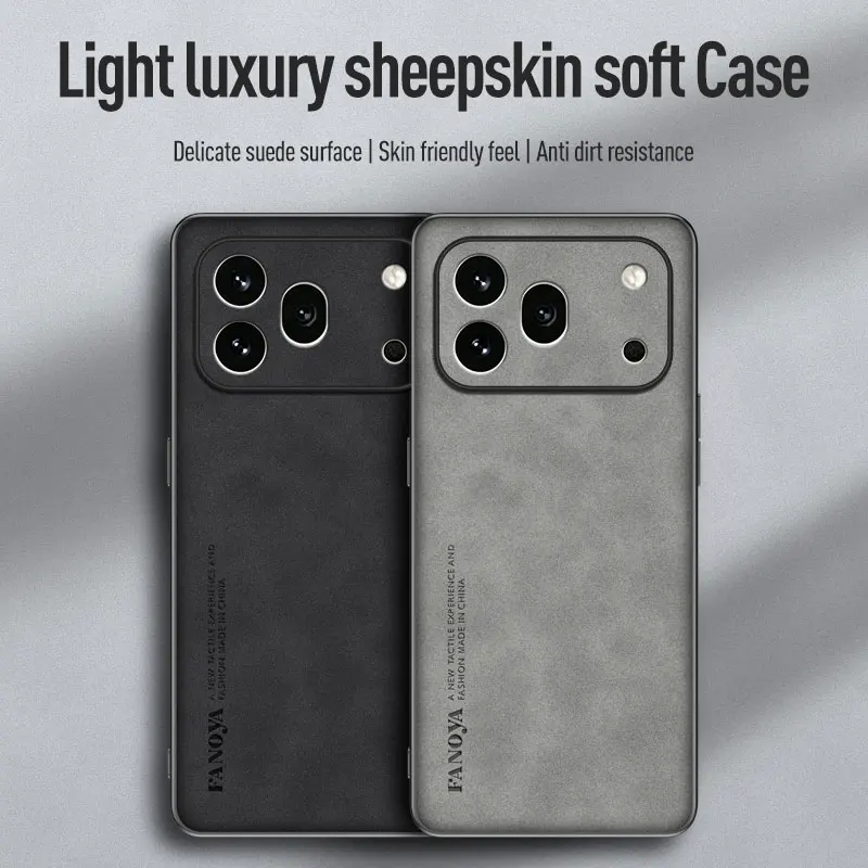 Luxurious PU Leather Sheepskin Feel Phone Case - Protective Cover Sleeve