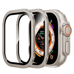 Premium Screen Protector with Metal Bumper & Tempered Glass - Ultra 49mm (Titanium)