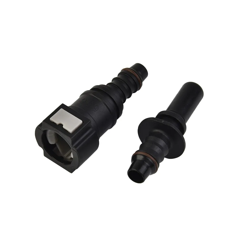 

Fuel Line Hose Connector Pipe Connector 9.89-ID8 Straight 500 KPa/5 Bar Black Pipe Connector 9.89mm ID8 Quick Connect