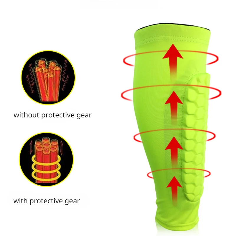 1PC Honeycomb Football Soccer Leg Guard Outdoor Sport Shin Guards Sports Socks Leg Protector Anti-collision Pads Sports Safety soccer shin guards,shin guard pads