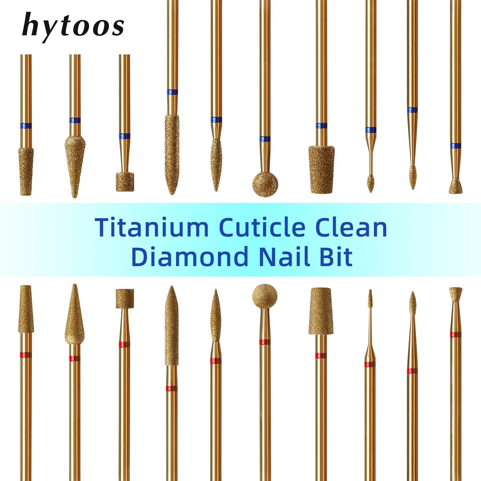 HYTOOS Cuticle Clean Nail Drill Bit Titanium Russian Nail Bits Professional Safety Under Cleaner Cuticle Dead Skin nail drill bit nail art tool manicure tools