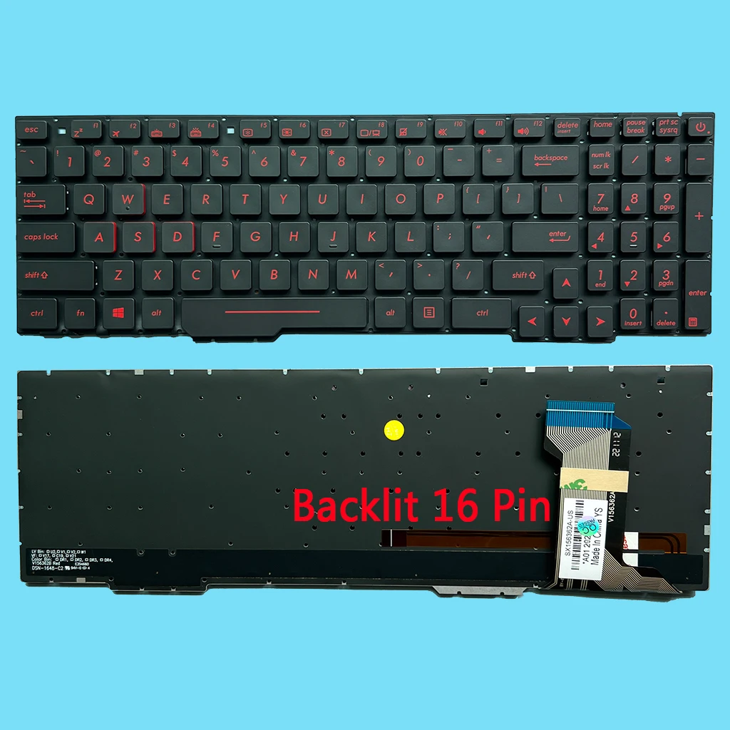 

Клавиатура GL753 с подсветкой для ноутбука ASUS GL553 GL553V GL553VW FX553V FX553VD FX553VE ZX553VD ZX53V FZ53V GL753V FX753VD ZX73