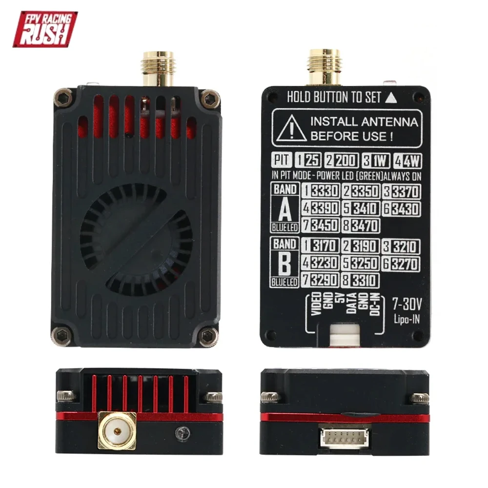 Kit FPV 3.3G 4W RushFPV VTX & VRX pour Drone Course Longue Portée