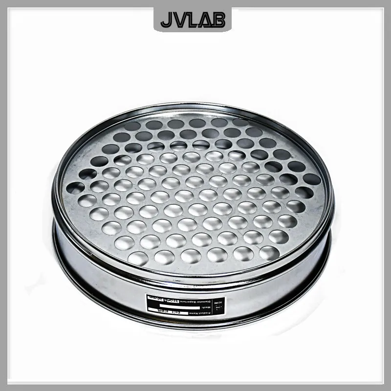Soil Sieve Horticultural Round Hole Sampling Sieve Laboratory Test R30cm Aperture 0.075-60mm Galvanized Lid & Bottom 1/PK