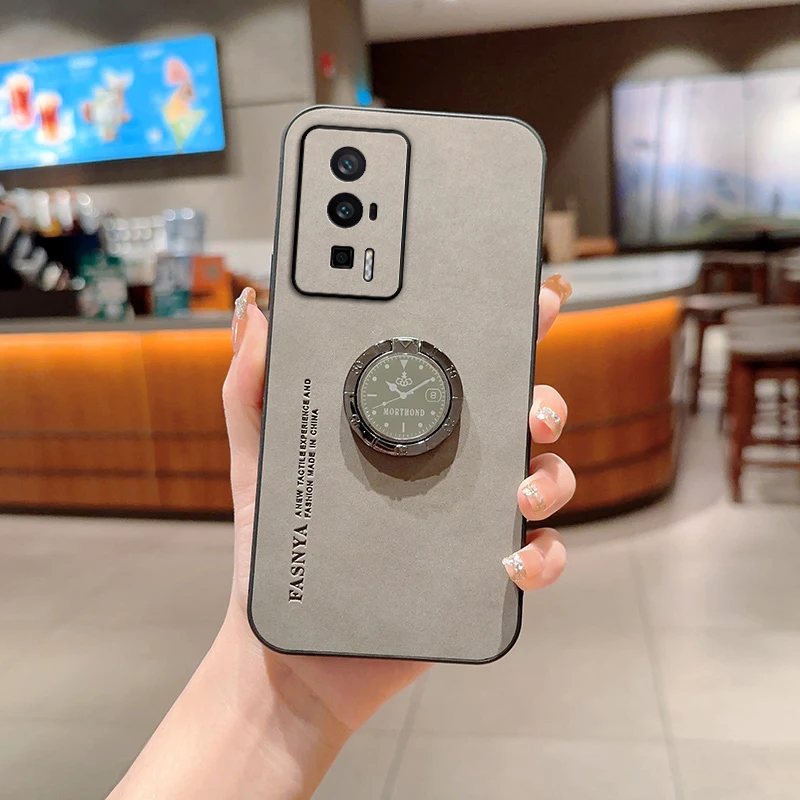 K 40 60 Leather Ring Holder Case For Xiaomi K30 K50 K60 K40 Pro Ultra Retro Back Cover Redmi 9A 9 9c 10C 12c 10A A1 Plus_voghion.com