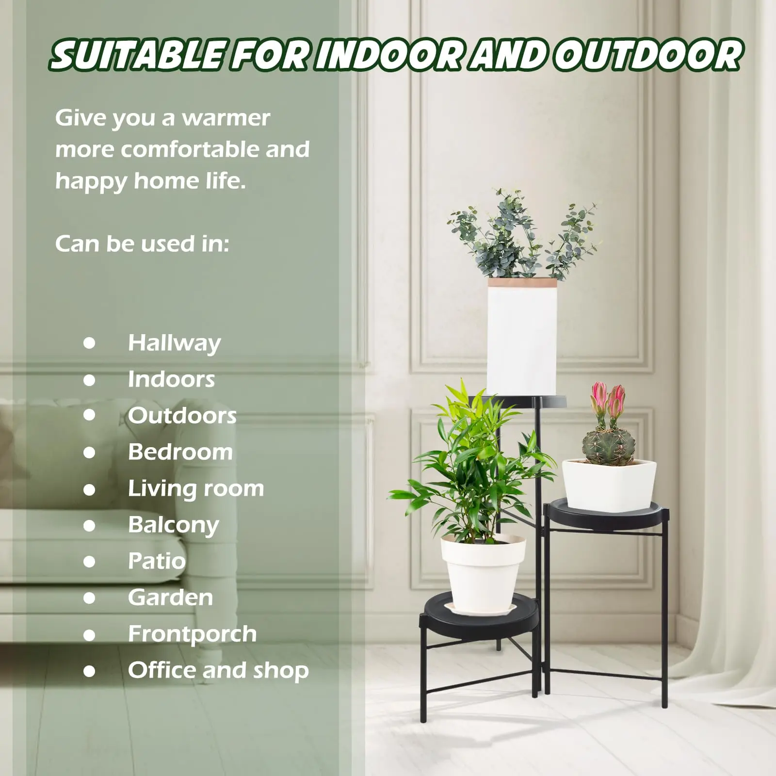 3/4/5 Tier Plant Stand Stand Flower Shelf Planter Rack Indoor For Flowers Metal Storage Shelf Display Multiple Flower Pot plant stand