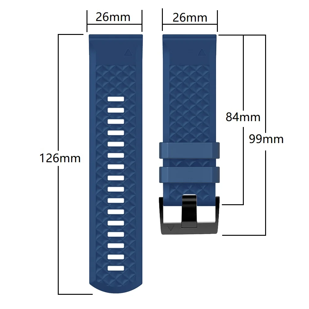 Versatile Silicone QuickFit Watchband, 22-26mm, Universal Fit