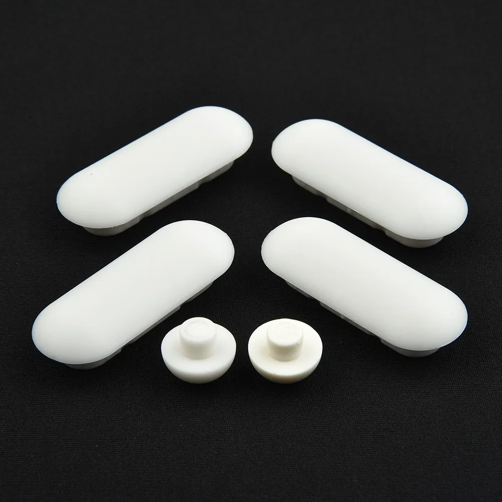 Toilet Seat Accessories 6Pcs Toilet Seat Buffers Pack EVA Stop Bumper Shock Absorption Round Long Rubber Pad Toilet Cover Cushion