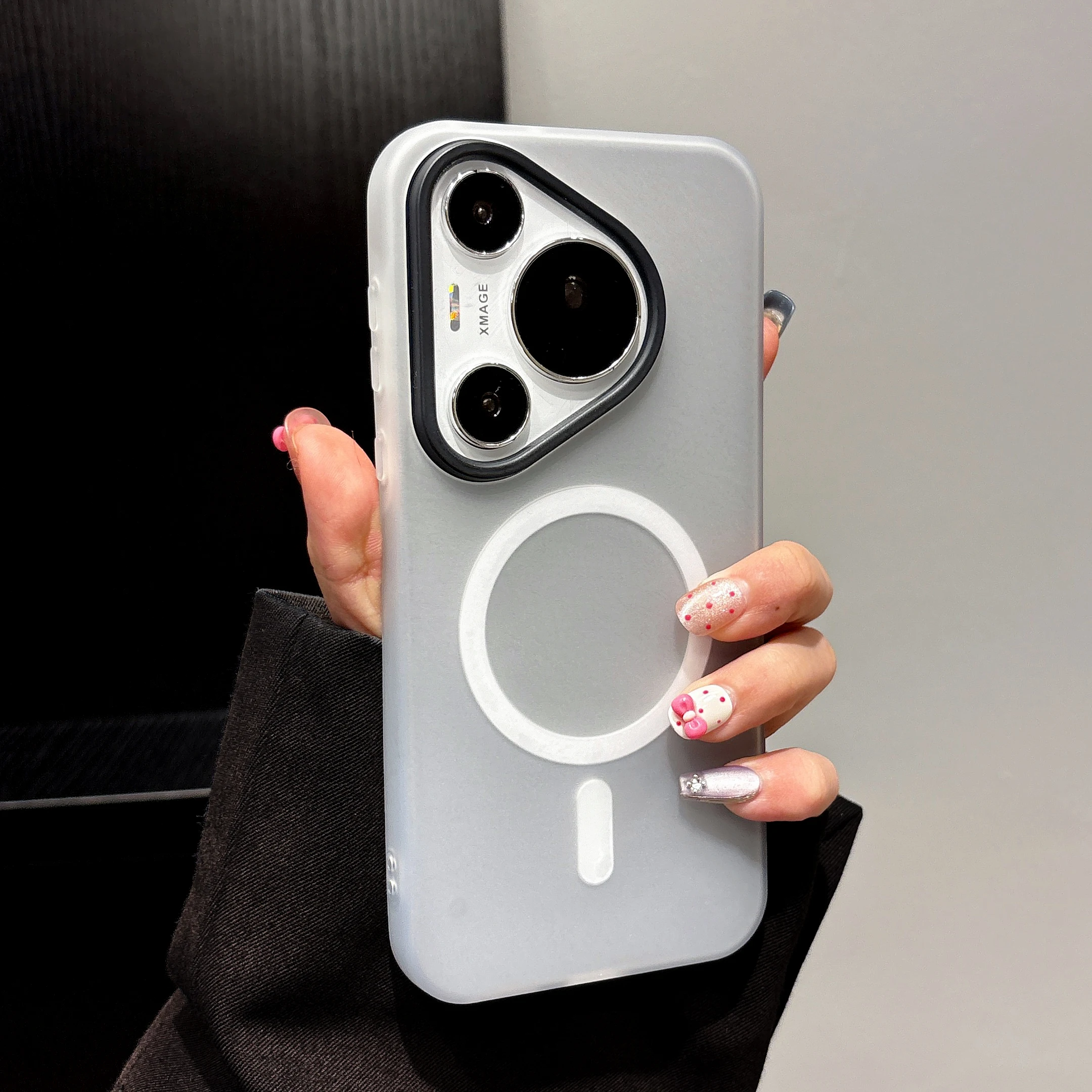 Magnetic Skin-Feel Wireless Charging Armor Case - Colorful Finish