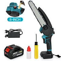 8 Inch Brushless Cordless Oil Electric Chain Saw Rechargeable Garden Wood Logging Pruning Saw Power Tools For Makita 18V Battery 1