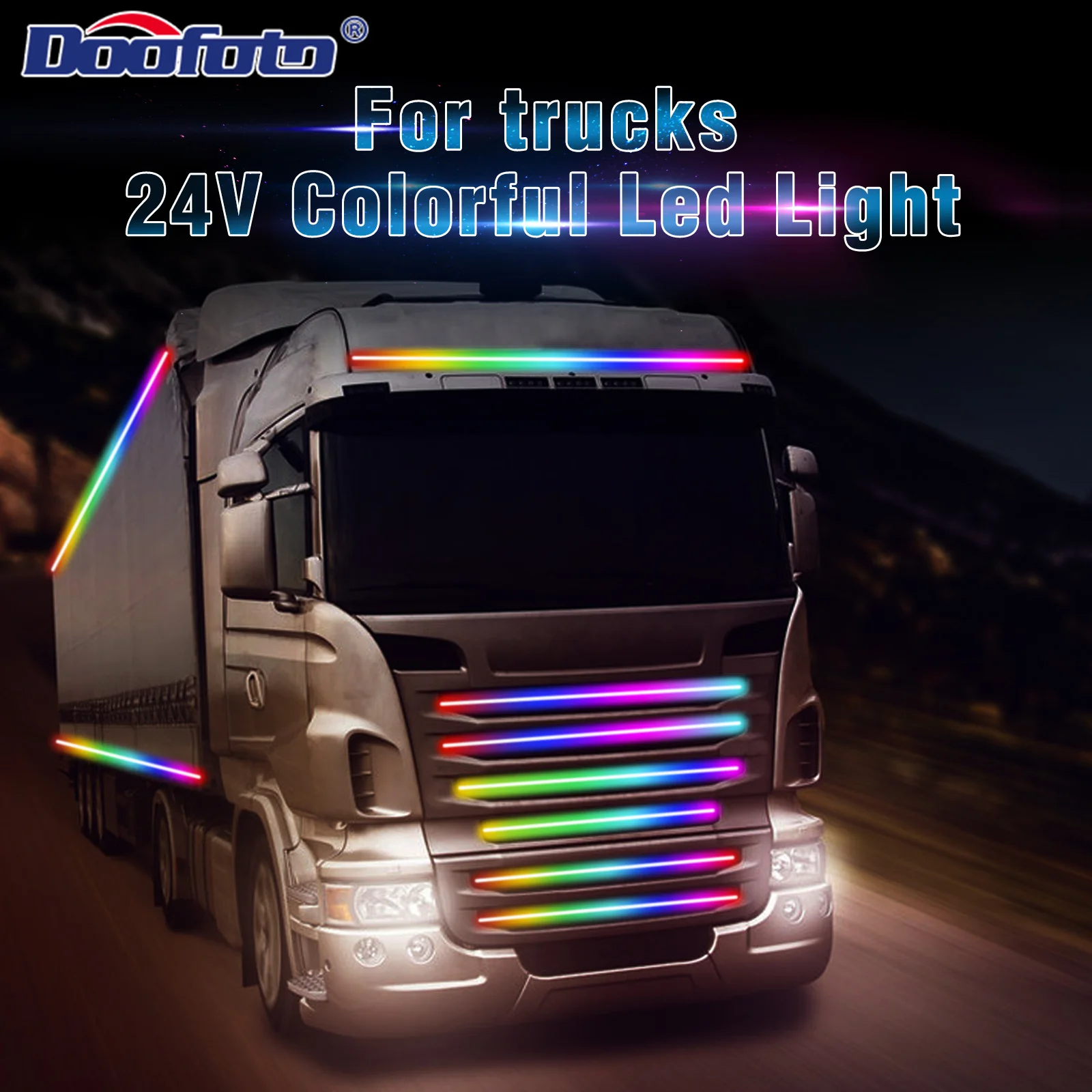 24V LED decorative Color light refitted for trucks Atmosphere light for buses Daytime running light Indoor atmosphere lamp