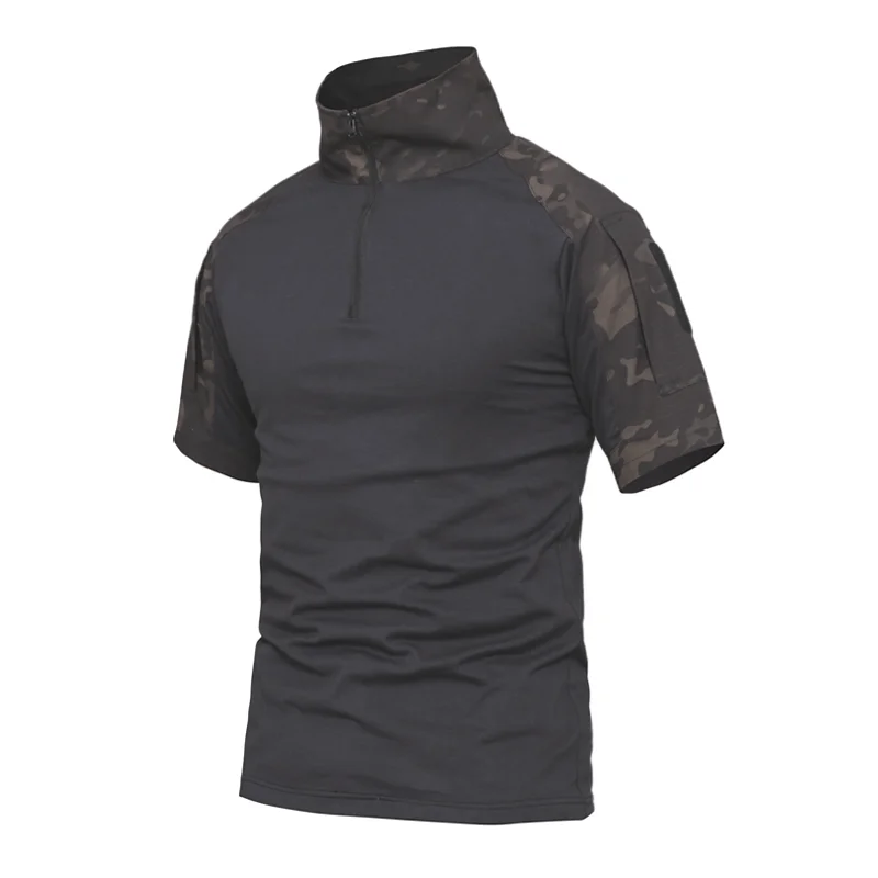 Men Summer Army Tactical T Shirt Short Sleeve Military Camouflage Cotton Tee Shirts Paintball Camping Climbing Hiking Clothing