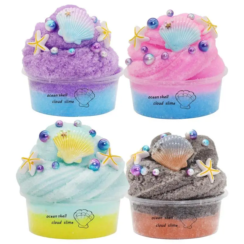 

60ml Jelly Cube Slimes Jelly Cube Crunchy Slimes Clear Glitter Crystal Slimes Sticky Sludge Toy Smooth Clay Mold Clay Sand Set