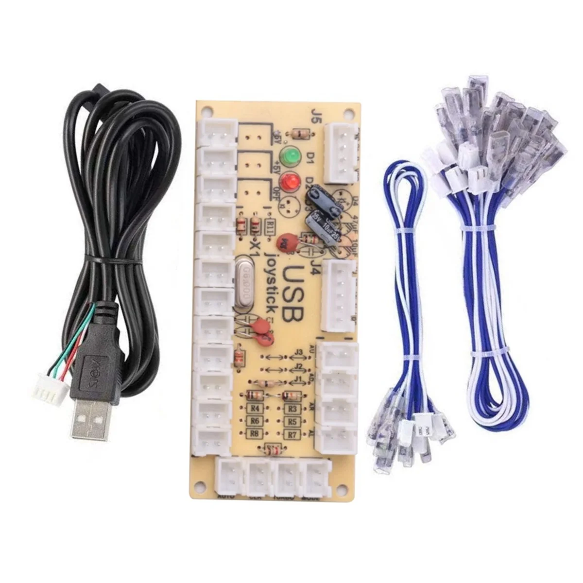 Encoder Usb Arcade Fai Da Te A Ritardo Zero Per Joystick Per Pc/Ps3/Raspberry Pi/Android Con Joystick Sanwa Pulsante Da 4.8Mm