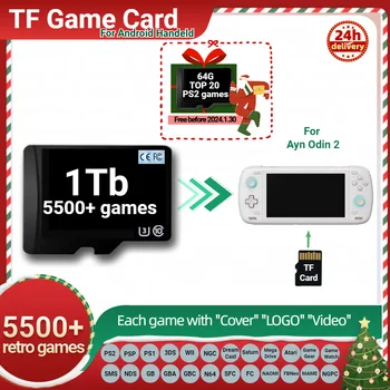 Ayn Odin 2 Pro Lite 메모리용 TF 카드, 인기있는 클래식 레트로 게임 PS2 PSP PS1 3DS 안드로이드 휴대용 콘솔, 휴대용 1T 페가수스 G