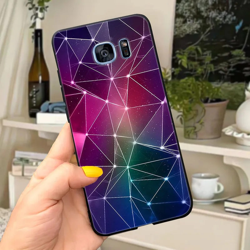 Cute Letters Soft Silicone Phone Case Cover - For Samsung Galaxy S7 Edge