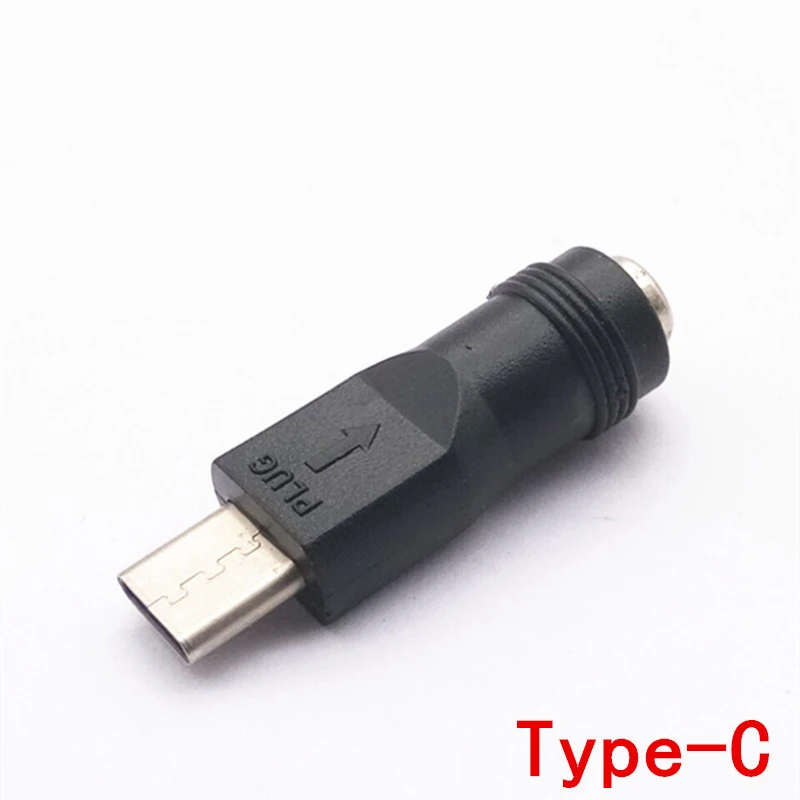

Преобразователь питания постоянного тока с гнездом 5,5x2,1 мм на штекер USB Type-C, совершенно новый, подходит для смартфонов Android, 1 шт.