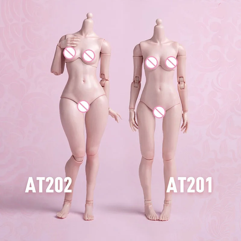 

AT201 AT202 1/6 Female Soldier Suntan/Pale Skin Girls Flexible Joint Body Normal/Fat Leg Ver Model for 12'' Action Figure Body