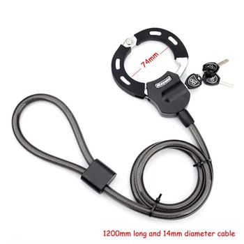 스쿠터 자전거 유모차용 헤비 듀티 보안 잠금 장치, 블랙, 하이테크 ABS 코팅, E-스쿠터 오토바이 이상적