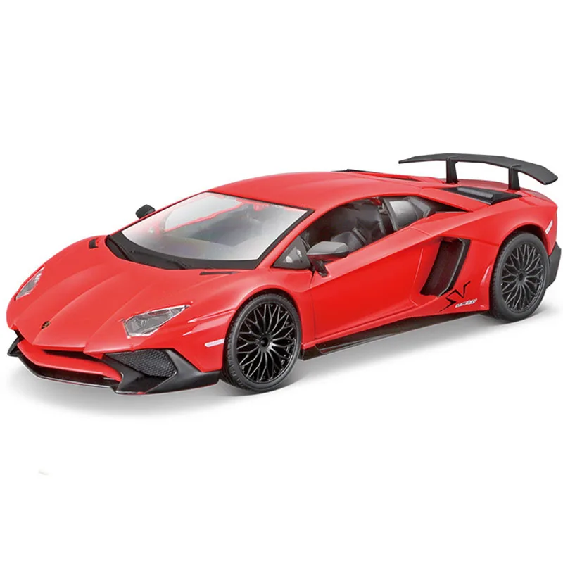 

1:24 Scale Lamborghini Aventador SV Coupe Alloy Car Model Bburago 1/24 Metal Red Diecast Miniature Vehicle Toys Model Men Gift