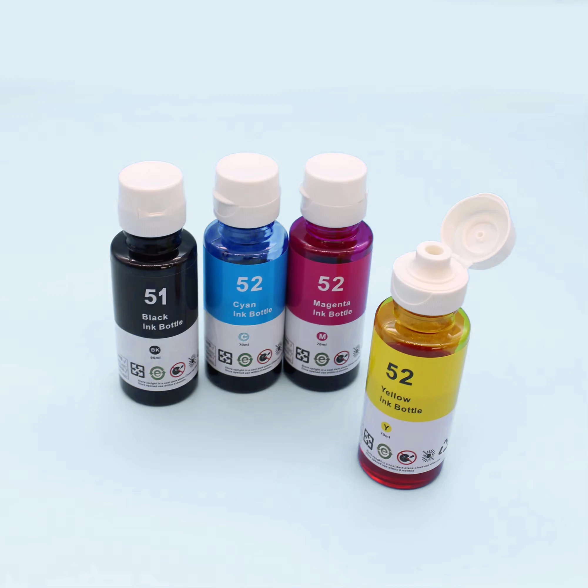 4 Colors GT51 GT52 Dye Ink Bottle For HP DeskJet GT 5810 5820 GT5810 GT5820 51 52 Tank Inkjet Water-based Dye Ink