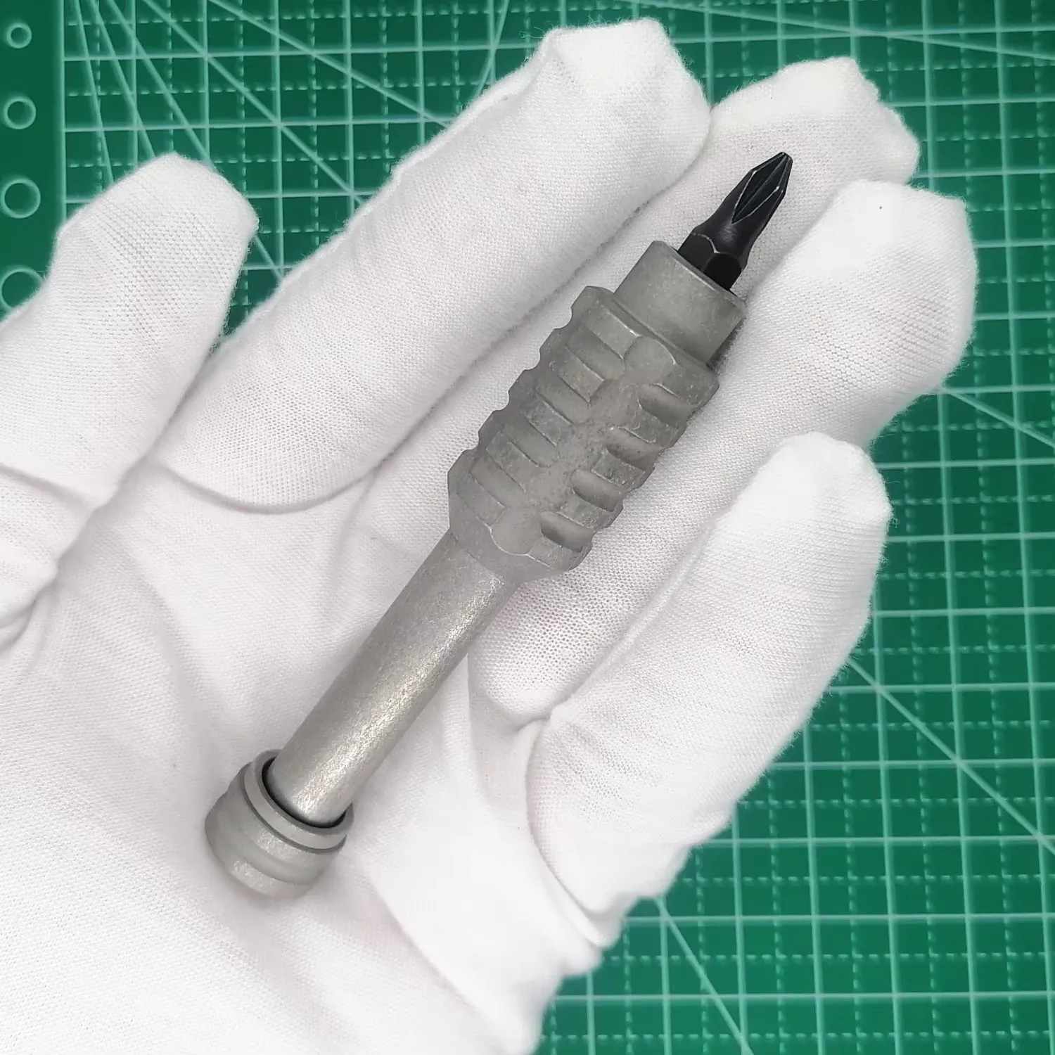 티타늄 합금 스크루드라이버 6.35mm 드라이버 비트 마그네틱 홀더 EDC 도구(1개 비트 및 베어링 포함)