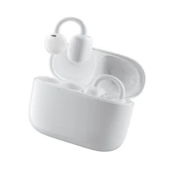 Wireless Ear Clip Earbuds with Surround Sound and Noise Reduction (White)