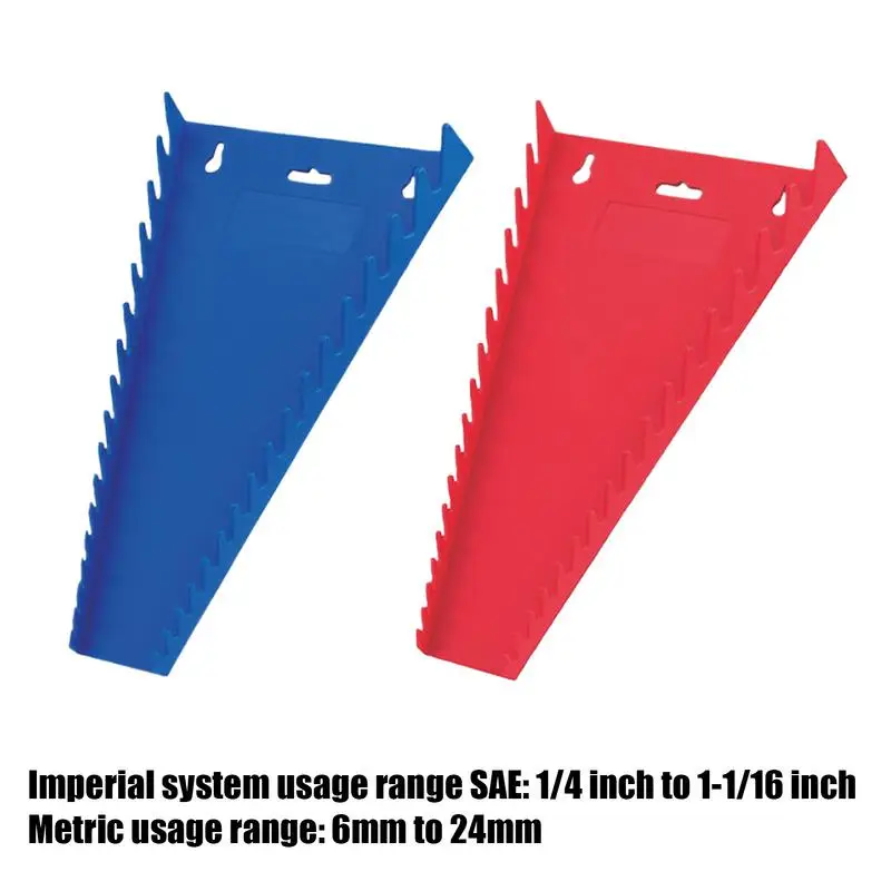 Wrench Spanner Sorter Holder Magnetic Wrench Organizer Premium Holder Tray Wall-Mounted Tool box Storage Bracket 2pcs tool organizer wrench organizer wrench holder
