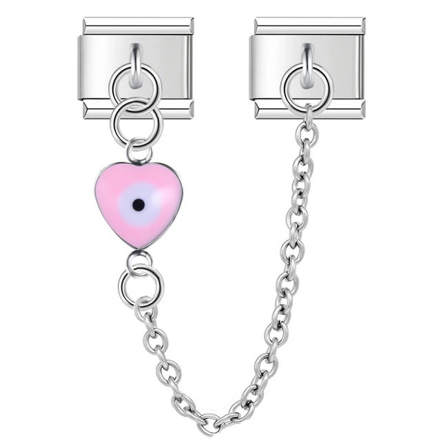 Stainless Steel Jewelry Making  Italian Charm Bracelet Charms - Heart Eye  Charm Fit - Aliexpress