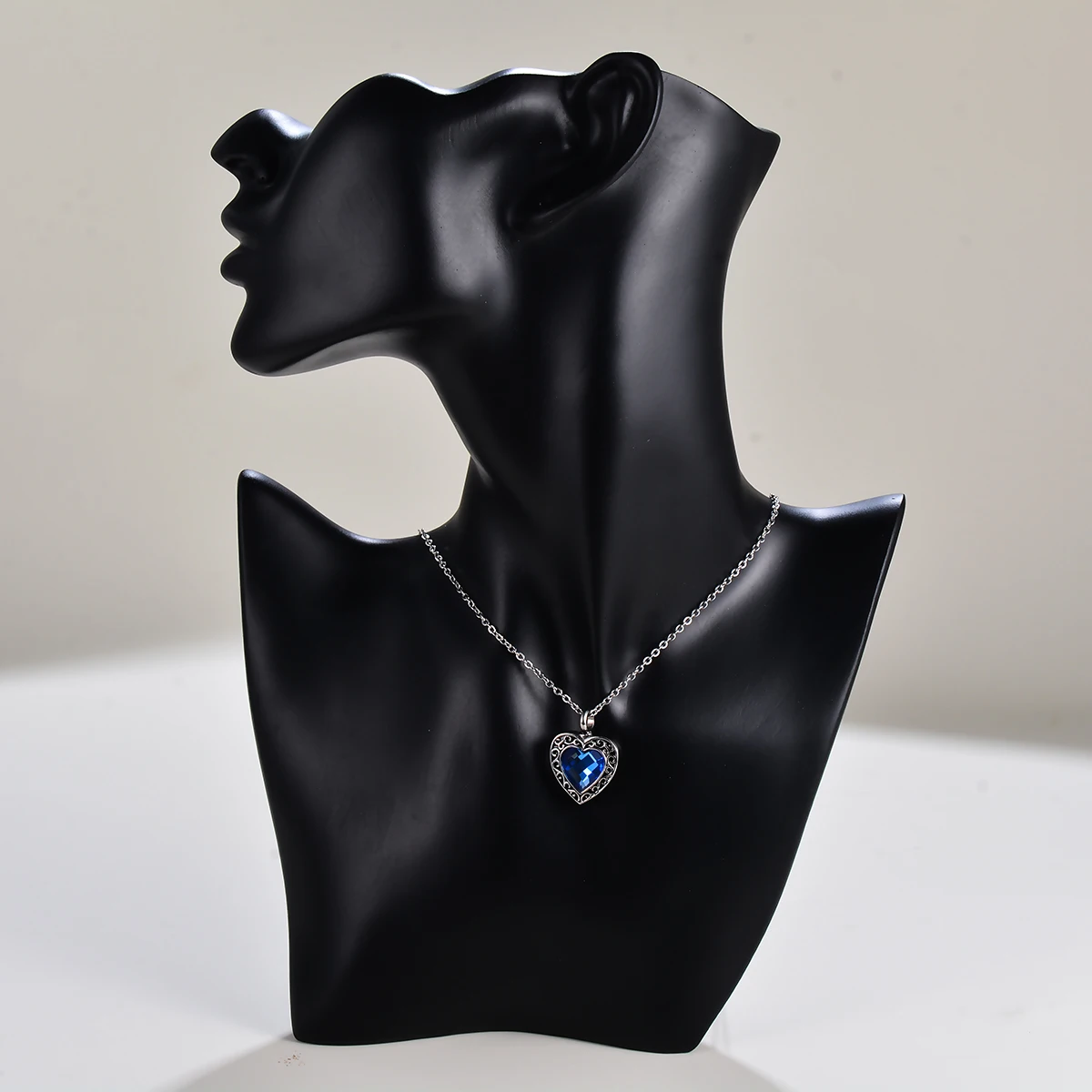 Stainless Steel Urn Ashes Memorial Necklace Blue Crystal Pendant Necklace Keepsake Memorial Jewelry For Women Gifts 4