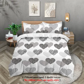 Luxury 3PC Comforter Bedding Set - Soft Microfiber Bedspread Cover with Duvet Cover Pillowcases Bed Sheet Sets for Double/King