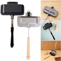 Grill Frying Pan Non Stick Aluminum Alloy Bread Toast Breakfast Machine Sandwich Maker Waffle Pancake Baking Barbecue Oven Mold 1