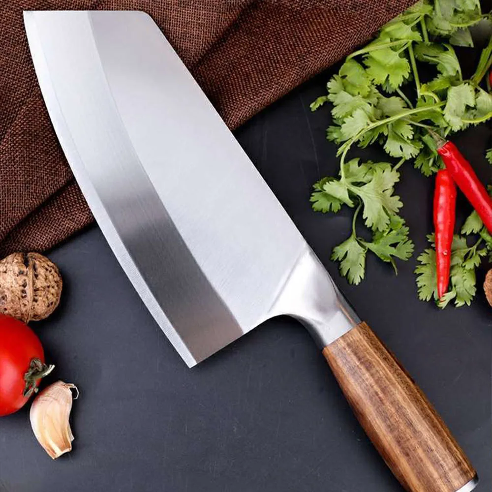 

Butcher Knife Utility Vegetable Knive Chinese Cleaver Fast Slicing Vegetables Meat Fish Fillet Comfortable Handle Chopper Knife