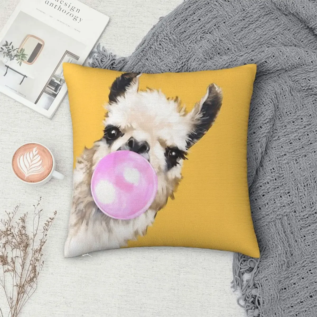 

Llama Alpaca Animal Pillowcase Polyester Pillow Cover Cushion Comfort Throw Pillow Sofa Decorative Cushions Used for Living Room