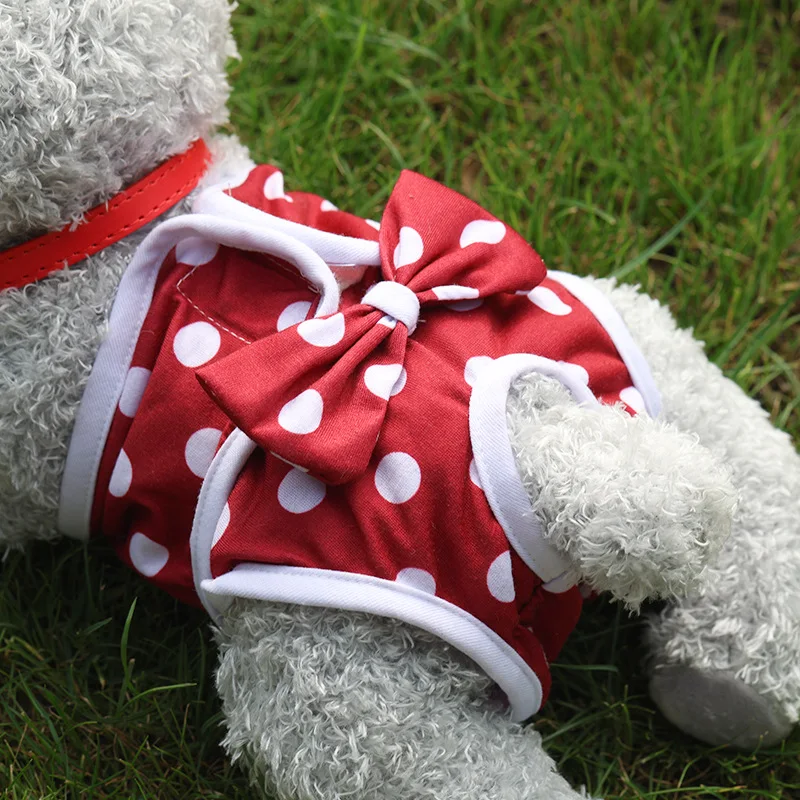 Dog Diapers Physiological Pants Cute Cartoon Print Female Dog Shorts Panties Puppy Underpants Pet Clothes