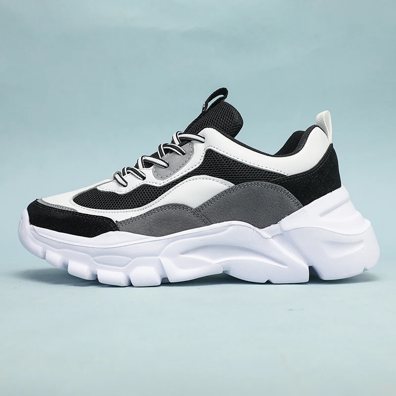 Women's Solid Color Simple Sneakers, Lace-Up Thick-Soled Sports and Casual Shoes, Breathable Low-Top White Shoes, Suitable for All Seasons, Suitable for Daily Life