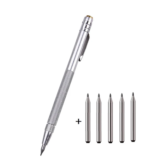 Tungsten Carbide Scriber Etching Engraving Pen Tungsten Metal Scribe Tool  Marking Tips Knurled Handle for Comfort Grip - AliExpress