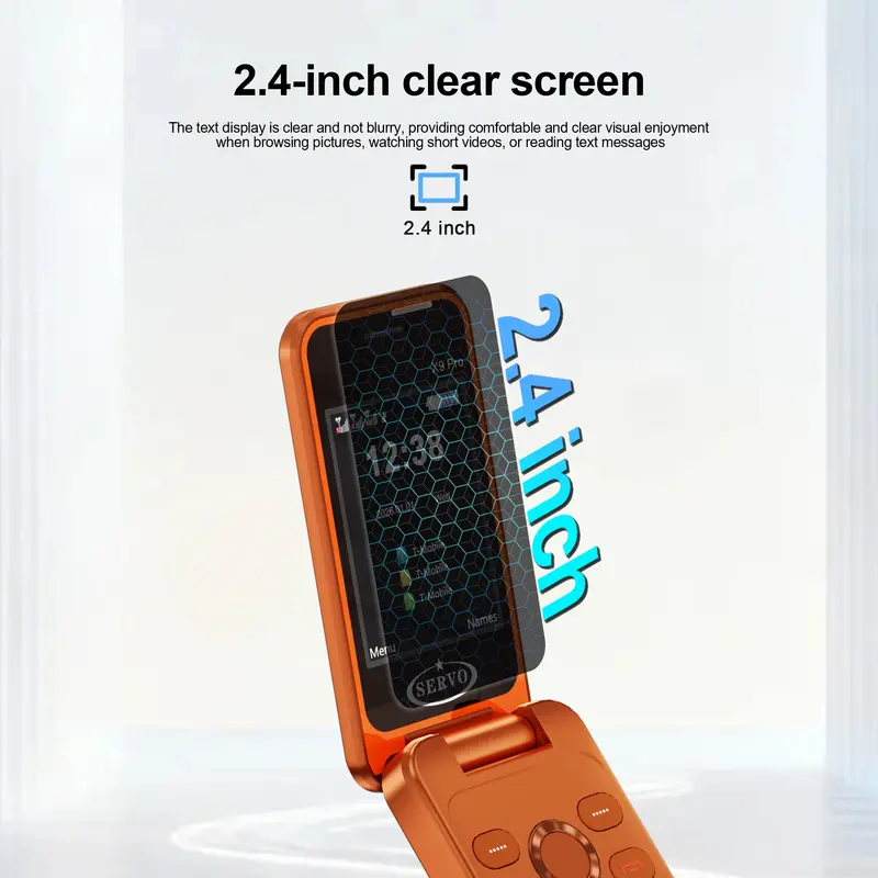NEW SERVO X9 PRO Flip Mobile Phone 3 SIM Standby Blacklist Magic Voice Speed Dial MP4 Player FM Radio 2G GSM Foldable Cellphones - Image 4