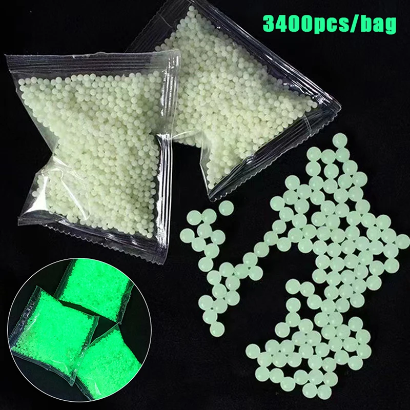 Fluorescent Water Bullets Soft Water Balls Night Airsoft Fluorescent Gel Bullets Battle Game 7-8mm luminous throwing ball glow light ball glow light