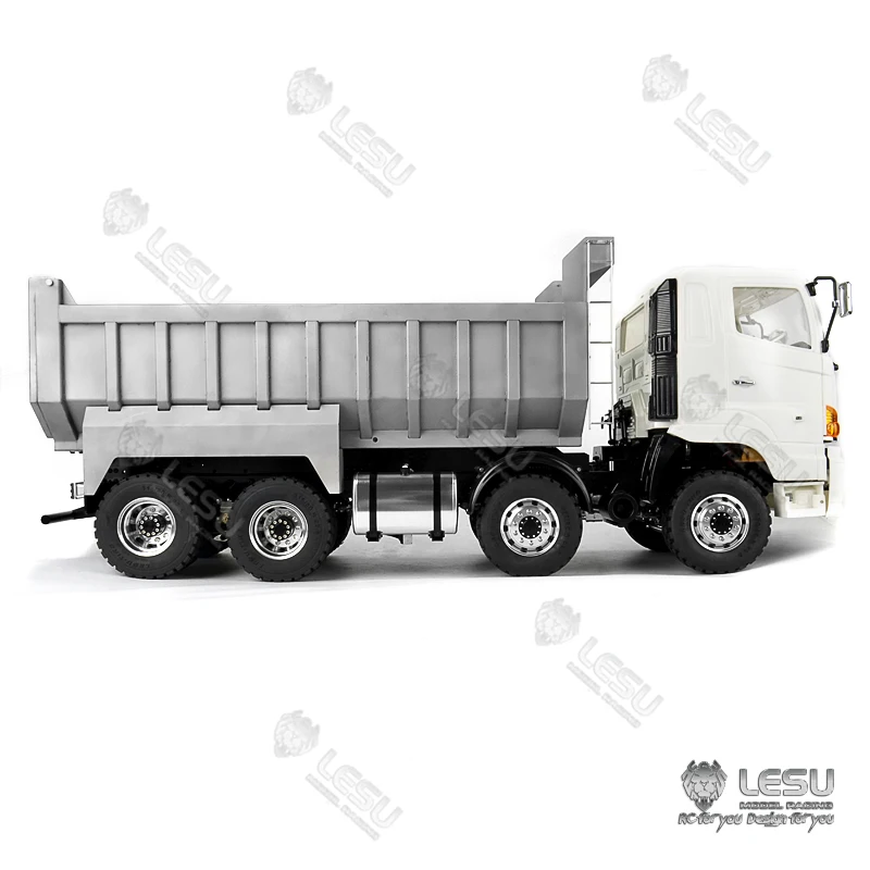 Boys Gifts Lesu 1/14 8*8 Metal Hydraulic RC Dumper Truck Tipper Light Sound For DIY Tamiyay Th15856-SMT7 6