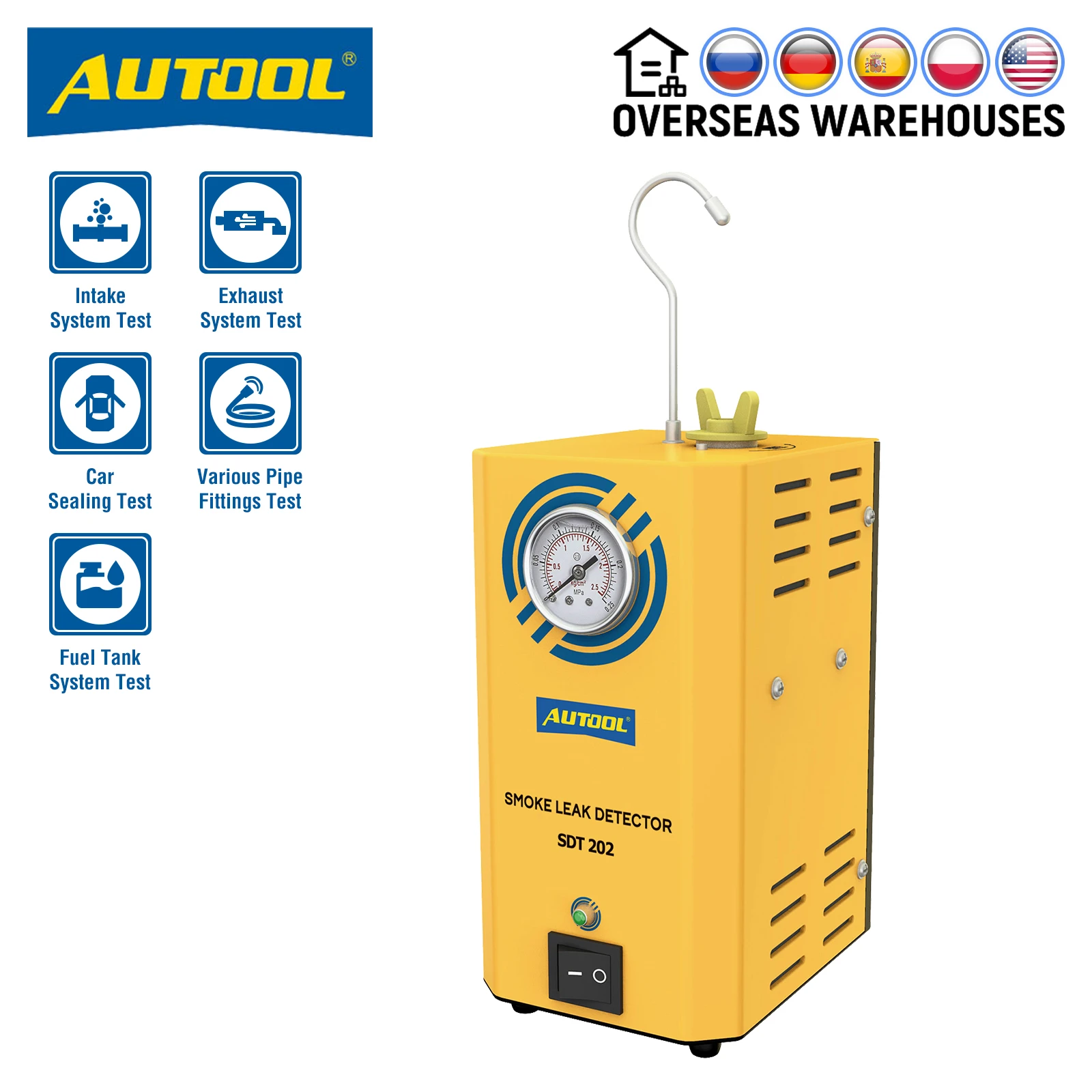 AUTOOL SDT202 Car EVAP Fuel Pipe Leak Auto Diagnostic Smoke Leak Detector Tool Other Automotive