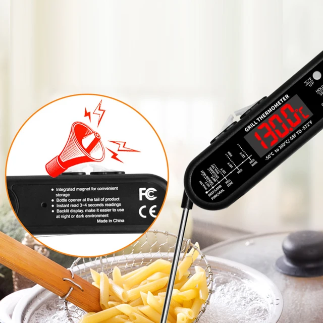 Digitális Húshőmérő, Vízálló Instant Olvasóhőmérő Főzéshez És Grillezéshez A Konyhai Eszközökhöz