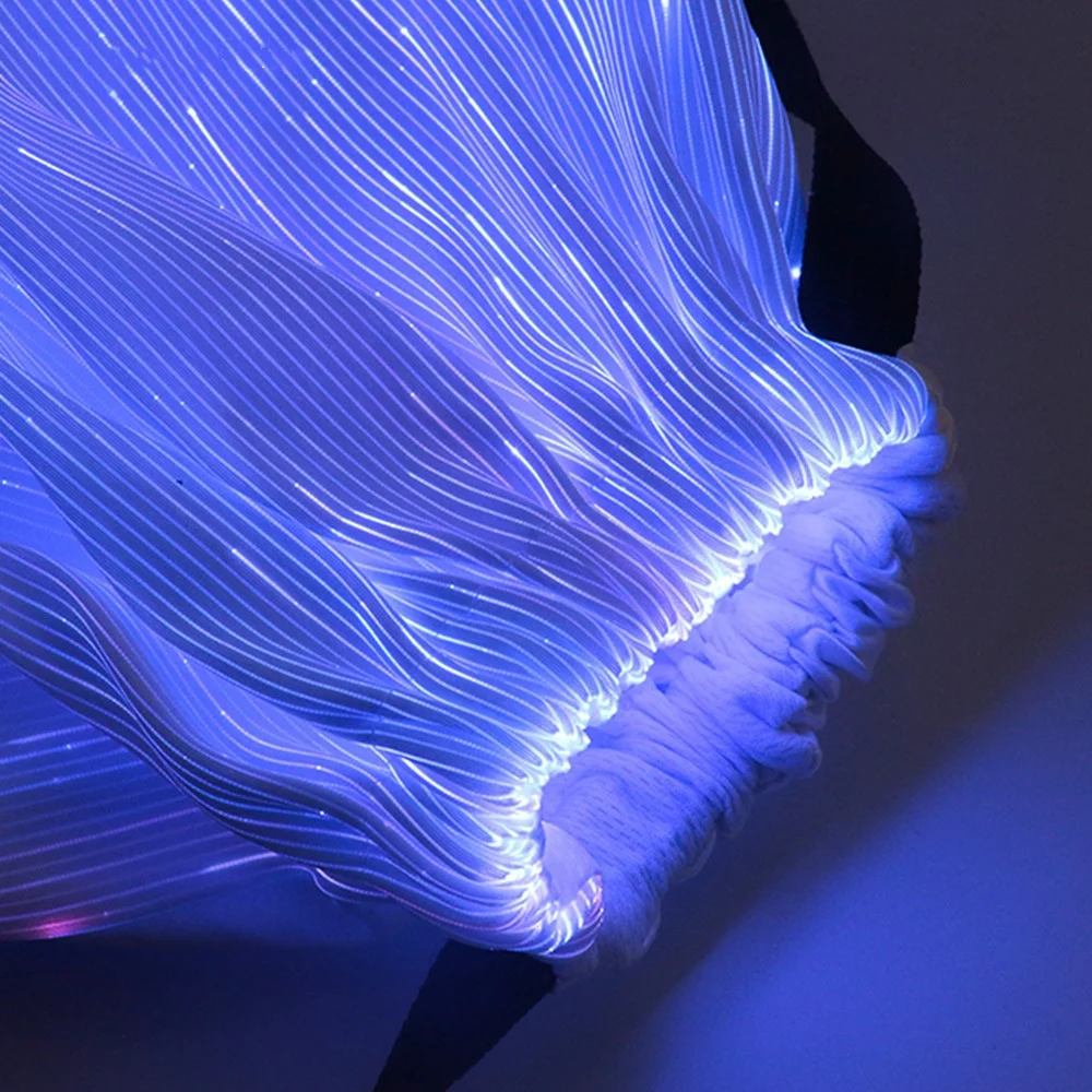 Optical Fiber Fabric Intelligent Luminous Drawstring Bag Colorful LED Backpack Outdoor Running Sport Bag 파우치 сумка Bolsa De Tela 3