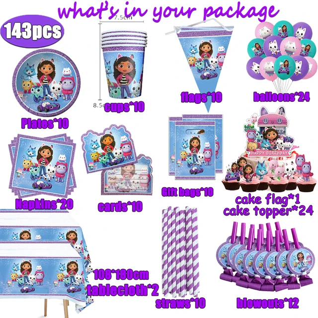Gabbys Dollhouse Birthday Party Supplies  Gabbys Dollhouse Birthday  Decorations - Party & Holiday Diy Decorations - Aliexpress
