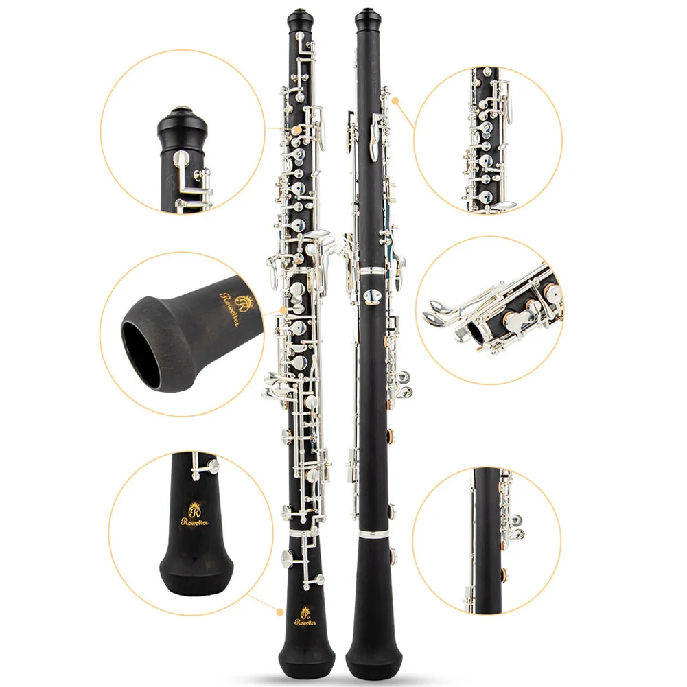 Rowetter Professional C Key Oboe Semi-Automatic Style Cupronickel Silver/Gold/Nickel-Plate O201
